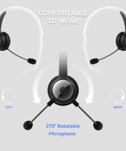 BRAMMAR Wireless Headset for Computer, Bluetooth Headset with Noise Cancelling Microphone for PC, 35H Lightweight USB Headset with Mute Button, Suitable for Remote Working/Call Center/Online Class 29 61qy79bES8L