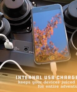 DemerBox DB2: Waterproof, Portable, and Rugged Outdoor Bluetooth Speakers. Loud Sound, 40+ hr Battery Life, Dry Box + USB Charging (Pesaro Green) Pesaro Green 24 61qyDE8QOQL