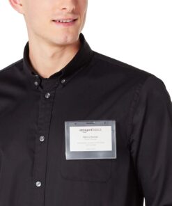 Amazon Basics Horizontal Magnetic Badge Holder - Pack of 20, Clear 20 Pack 19 61r0QNI3vIL