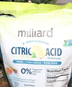 Milliard Citric Acid 5 Pound - 100% Pure Food Grade Non-GMO Project Verified (5 Pound) 47 61r0ZOVXTYL