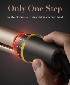 FURIDEN Professional Salon Quality Hair Straightener, Hair Straightener and Curler 2 in 1, Flat Iron Curling Iron in One, Fast Results | Long Lasting Gold 33 61r1AD6jF1L