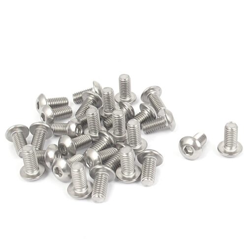 uxcell a15101300ux0111 M5x10mm Hex Socket Machine Screw Countersunk Round Head Bolts (Pack of 30)