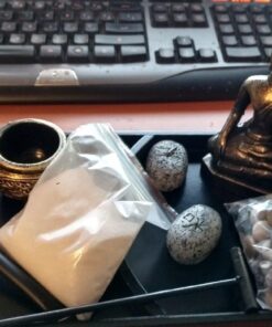 We pay your sales tax Tabletop Buddha Zen Garden Rock Sand Candle Holder Home/Office Decor Perfect Relaxing Gift Idea (Rock G16232) Rock G16232 25 61r420vVQL