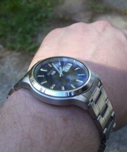 SEIKO 5 Men's SNK793 Automatic Stainless Steel Watch with Blue Dial 40 61r65rZfw4L