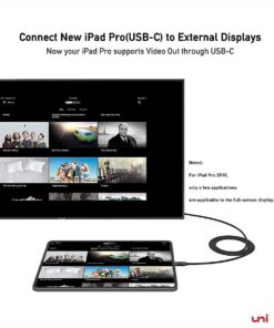 uni USB C to HDMI Cable for Home Office 3ft 4K@60Hz, USB Type-C to HDMI Braided Cable (Thunderbolt 3/4 Compatible) with MacBook Pro/Air 2023, iPhone 15 Pro/Max, Samsung S23, Chromebook and More Grey 1 22 61r7hFev6JL