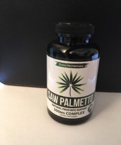 Zhou Nutrition Saw Palmetto Extract 500 mg, Prostate Health, Urinary Tract Support, DHT Blocker for Men and Women Hair Growth, Non-GMO, 100 Capsules (Packaging may vary) 27 61r8A VWVuL