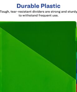 Avery 8-Tab Plastic Binder Dividers with Pockets, Insertable Multicolor Big Tabs, 1 Set (11907) 8 Tab 1-pack 22 61r8sx6 4yL