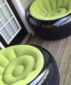INTEX 68581EP Inflatable Empire Chair: Durable Outdoor Use – 2-PLY Laminate – Velvety Surface – Flocked Construction – Green 36 61rBmhoCyeL