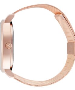 Wristology 10 Styles Maxi Crystal Watch Leather Band - Interchangeable Genuine Leather Strap - Large Easy to Read Watch with Second Hand for Women, Men, Nurses, Teachers Rose Gold Metal Mesh 33 61rDRH9ESVL