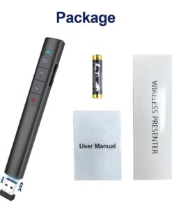 SSPONT Presentation Clicker for PPT, Wireless Presentation Remote, Laser Pointer for Presenter, Slide Advancer for Slide Show, Powerpoint/Keynote/Google Slides/Classroom, Mac OS/Windows/Linux (JH61) battery-red light 12 61rE9dbBgGL