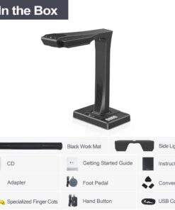 CZUR ET18 Pro Professional Document Scanner, 2nd Gen Auto-Flatten & Deskew Tech, 18MP HD Camera, Capture A3, 186 Languages OCR, Convert to PDF/Searchable PDF/Word/Tiff/Excel, Run On Windows & MacOS 23 61rG2oN2TUL