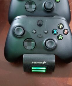Fosmon Dual 2 MAX Charger with 2x 2200mAh Rechargeable Battery Pack Compatible with Xbox Series X/S(2020), Xbox One/One X/One S Elite Controllers, High Speed Charging Docking Station Kit - Black 34 61rGXh2t0 L