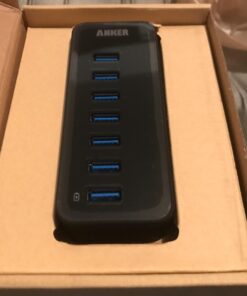 Anker 7-Port USB 3.0 Data Hub with 36W Power Adapter and BC 1.2 Charging Port for iPhone 7/6s Plus, iPad Air 2, Galaxy S Series, Note Series, Mac, PC, USB Flash Drives and More 37 61rHMyhlDdL