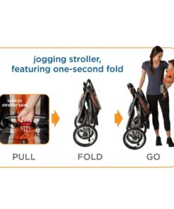 Graco FastAction Fold Jogger Travel System | Includes the FastAction Fold Jogging Stroller and SnugRide 35 Infant Car Seat, Gotham 42 61rHWEaj38L