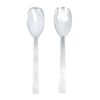 Party Essentials Hard Plastic 9-1/2" Two Piece Serving Utensil Set with Forks/Spoons, Clear, 2 Set-Count 31 61rIDuHyYqL
