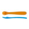 Spuni - First Baby Spoon for 4 Months Onwards, Bouncing Blue and Oops! Orange, 2 Pack Bouncing Blue & 'Oops!' Orange 45 61rKXcoJgkL