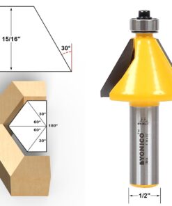 YONICO Chamfer Router Bits Bevel Edge Forming Set 5 Bit 1/2-Inch Shank 13508 1/2" Shank 11 61rLoxpu0LL