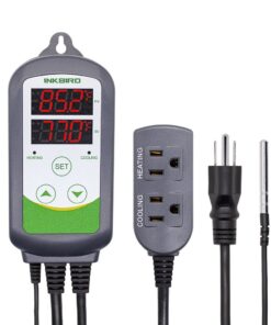 Inkbird ITC-308 Digital Temperature Controller Outlet Thermostat 2-Stage 1100W with Sensor Reptile Beer Brewing Kegs Fridge Cured Meat Breeding Growing 0.5 LB 30 61rMYOLfsML