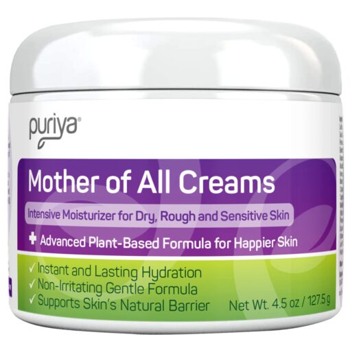 Puriya Intensive Moisturizer with Honey, Shea Butter, Hydrating, Soothing for Dry, Irritated, Sensitive Skin, Daily Multi Purpose Cream for Hands, Body, Long Lasting, Plant Based Mother of All Creams Light Peppermint 4.5 Ounce (Pack of 1)