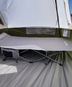 Alpcour Folding Camping Cot – Deluxe Collapsible Single Person Bed in a Bag w/Pillow for Indoor & Outdoor Use – Ultra Lightweight, Comfortable, Heavy Duty Design Holds Adults & Kids Up to 300 Lbs Grey 34 61rOIfTMJvL