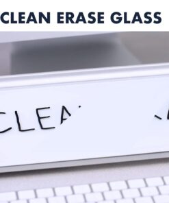 Quartet Glass Dry Erase White Board, Desktop Computer Pad for Notetaking, 18" x 6" Whiteboard, Clean Erase Surface with Storage, 1 Dry Erase Marker, White Surface (GDP186) 27 61rOKeq4tFL