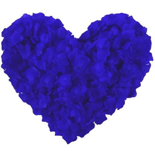 Nine to Nine Pack of 1000 Rose Petals, Artificial Flowers for Decoration Wedding Party(Royal Blue) Royal Blue