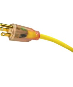 US Wire and Cable 74100 Extension Cord, 100ft, Yellow, 100 Foot 100 ft 15 61rPEib9uWL