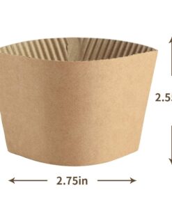 SPRINGPACK Coffee Sleeves - 500 count Disposable Corrugated Hot Cup Sleeves Jackets Holder - Kraft Paper Sleeves Protective Heat Insulation Drinks Insulated Fits 12,16,20,22,24 oz Coffee Cups Brown 15 61rSOMNJN0L
