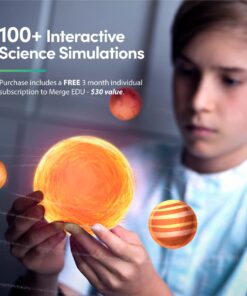 Merge Cube (2 Pack) Hold Anything - Hands-on Science and STEM Education | Digital Teaching Aids - Science Simulations and STEM Projects - Home School, Remote and in Classroom Learning - iOS & Android 2 Packs 17 61rScem7PZL 1