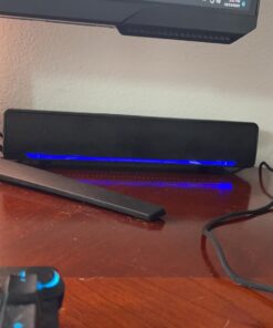 MARBOO Computer PC Bluetooth Soundbar Speakers Wireless USB Powered Laptop Desktop Monitor Speakers for PC Smartphone Ipad Tablet-Lighting Control-Switch Power On/Off USB+Black 21 61rUXkZ6D8L