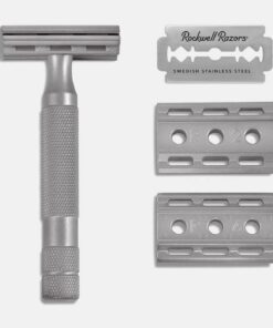 ROCKWELL RAZORS 6S Stainless Steel Double-Edge Safety Razor with 6 Adjustable Shave Settings and 5 Blades, 8 Piece Set, Silver 53 61rV6QCWrKL