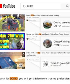 DOKIO 160W 18V Portable Solar Panel Kit (ONLY 9lb) Folding Solar Charger with 2 USB Outputs for 12v Batteries/Power Station AGM LiFePo4 RV Camping Trailer Car Marine…… 34 61rWO20123L