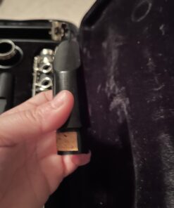 Eastar B Flat Clarinet for Beginner, Ebonite Clarinet Nickel-plated with 2 Barrels, 3 Reeds, White Gloves, Hard Case, Cleaning Kt, ECL-300 Nickel keys, Student style 42 61rZ3txhuL