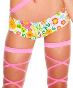 Roma Women's Printed Low-Rise Shorts One Size Flowers