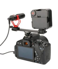 Ulanzi PT-2 Aluminum Universal Cold Shoe Extension Bracket 2 Hot Shoe Mounts Extension Bar Dual Bracket with 1/4" Thread Holes for iPhone Nikon Canon Sony DSLR Camera Flash LED Video Light Microphone 20 61ra8ROXH6L