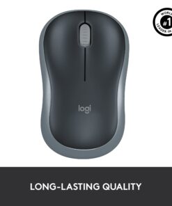 Logitech M185 Wireless Mouse, 2.4GHz with USB Mini Receiver, 12-Month Battery Life, 1000 DPI Optical Tracking, Ambidextrous PC/Mac/Laptop - Swift Gray USB Receiver 37 61rdWnbj0rL