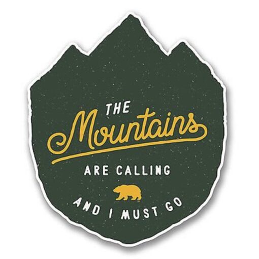 NI3802-Pack The Mountains Are Calling Sticker/Decal | Premium Quality Vinyl Sticker | 4-Inches by 3.5-Inches