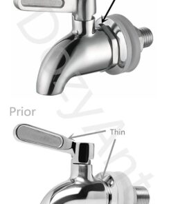 DOZYANT Updated More Durable Beverage Dispenser Replacement Spigot,Stainless Steel Polished Finished, Water Dispenser Replacement Faucet, fits Berkey and Other Gravity Filter Systems as Well 1 23 61rei5b4xSL