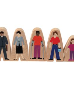 Alternative view of Constructive Playthings Wooden Community Helpers, Diverse Citizens & Careers, Use with Building Blocks, Creative Play, Social Emotional Learning Toy, Long-Lasting, Toddler Toys for 3 Years & Up