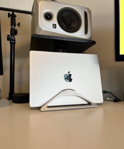 HumanCentric Vertical Laptop Stand for Desks (Silver) | Adjustable Holder to Dock Apple MacBook, MacBook Pro, and Other Laptops to Organize Work & Home Office Silver 35 61rhOcuW4cL 1