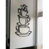 Coffee Cup Double Sided Visual Removable Wall Vinyl Sticker Decals Decor Art Bedroom Design Mural Black 15'' X 8'' 13 61riPD8E9L