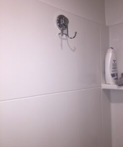 HASKO accessories - Powerful Vacuum Suction Cup Hooks Holder for Towel, Robe and Loofah - Stainless Steel Hook for Bathroom and Kitchen (Chrome) 32 61ro0WQuRZL