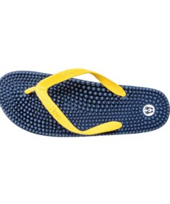 Revs - Lights - Men's and Women's Reflexology Massage Flip Flops 5 Women/4 Men Navy Yellow 11 61roZR URrL