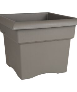 Fiskars 14 Inch Veranda 3 Gallon Box Planter, Color Cement (57714), 14