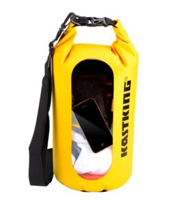 Alternative view of KastKing Dry Bags,100% Waterproof Storage Bags,Military Grade Construction for Swimming,Kayaking,Boating,Hiking,Camping,Fishing, Biking,Skiing A:clear Window Dry Bag-yellow-10l