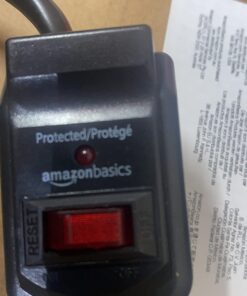 Amazon Basics 6-Outlet, 200 Joule Surge Protector Power Strip, Pack of 2, Rectangle, 2 Foot, Black 41 61rrwG7FePL