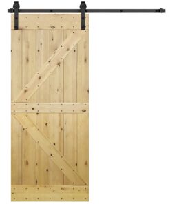 U-MAX 6.6 FT Sliding Barn Wood Door Basic Sliding Track Hardware Kit (Basic "J") 28 61rt7Gz3s5L