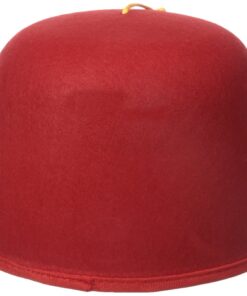Alternative view of Jacobson Hat Company Men's Adult Red Fez with Gold Tassel (5 Inch Tall) One Size