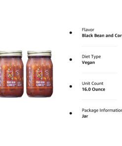 All-Natural Black Bean and Corn Salsa by Dennis’ Gourmet | This Fresh, Hearty Restaurant Salsa is Low Sugar, Low Cal, Low Carb, Low Sodium, and Gluten Free! (2-Pack) 1 Pound (Pack of 2) 11 61rwRGn8gGL