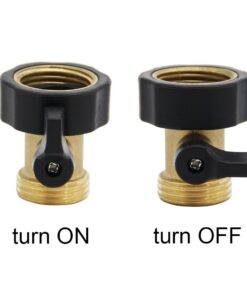 Twinkle Star Heavy Duty Brass Shut Off Valve Garden Hose Connector, Set of 2, TWIS3001 9 61rx4g6CG4L